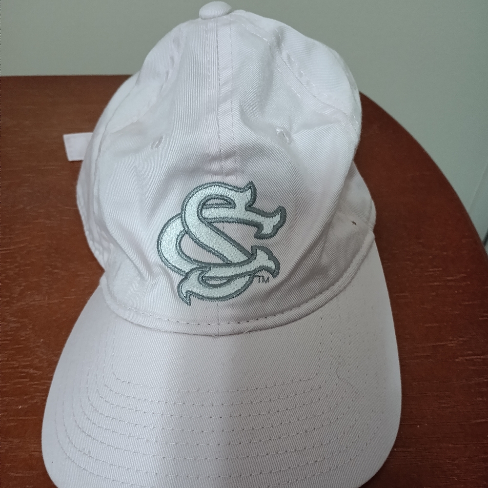 SC Gamecock Ball Cap pink white adjustable strap USC Gamecocks women's sports SC